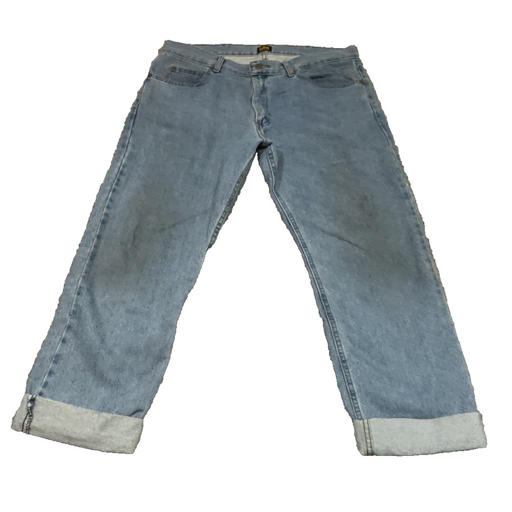 Lee Jeans Regular Fit Blue Heavyweight Denim Work School Jeans Men's 36 x 27